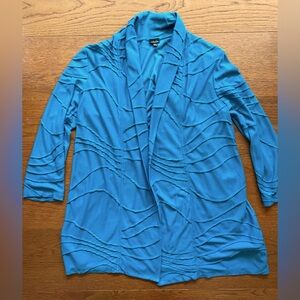 3 for $15 Rafaella aqua open cardigan, medium